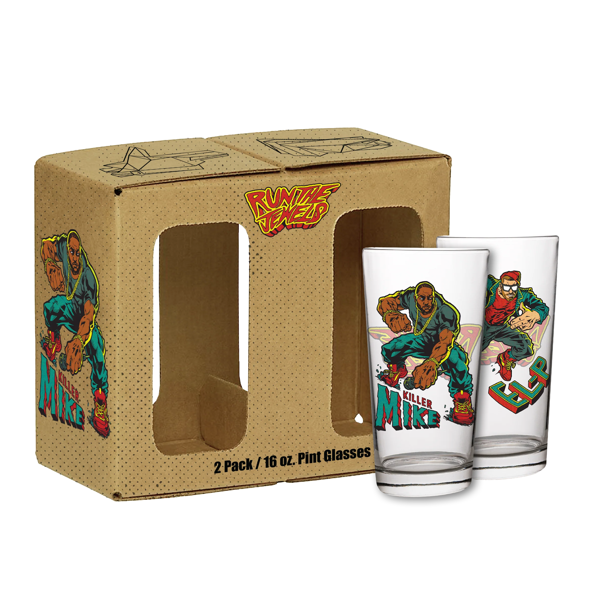 RTJ 'DYNAMIC DUO’ COMIC PINT GLASS SET