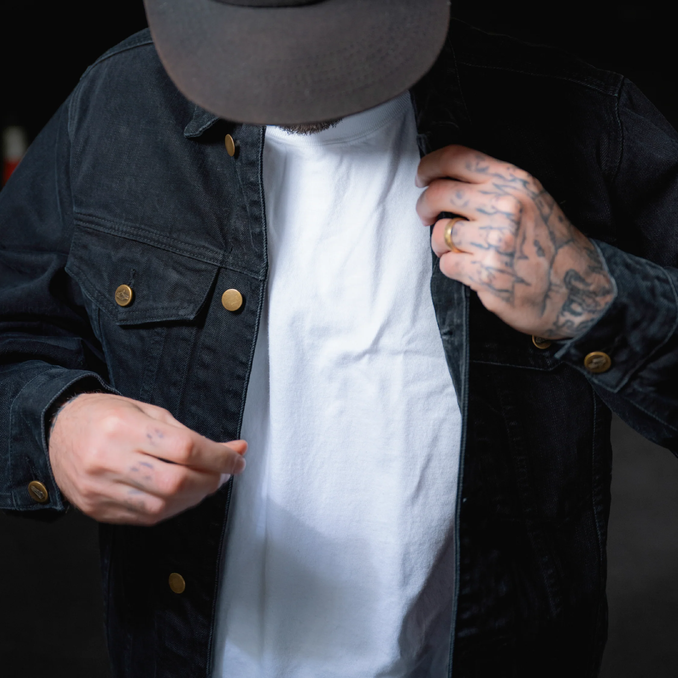 The Pistol Fist Japanese Black Denim Jacket - Image 2