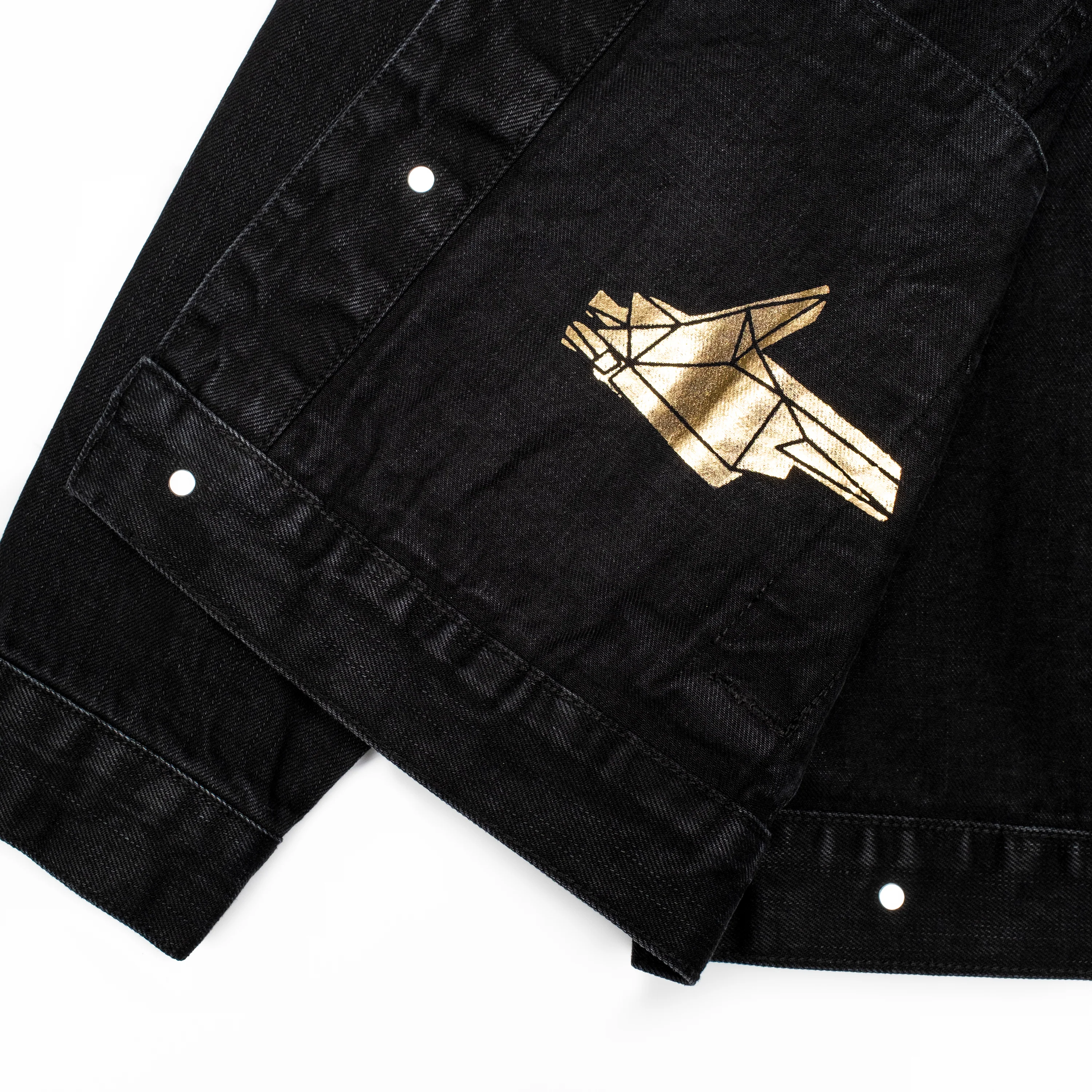 The Pistol Fist Japanese Black Denim Jacket - Image 3